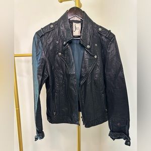 JKT Vegan Leather Biker Jacket - Size Med - EUC